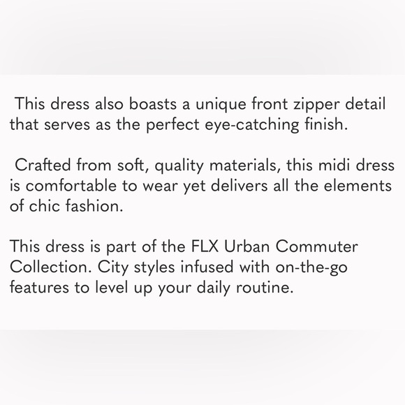 FLX  Midi Dress Urban Outdoor Size Small NWT Beige - Picture 9 of 9